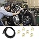 Diompirux Benzinschlauch Ø 6 mm mit 6 Stück Schlauchschelle, 1 m Flexible Mehrzweck Kraftstoffleitung, Benzinschlauch Kraftstoffschlauch Dieselschlauch, für kleine Motoren,Moto,Auto