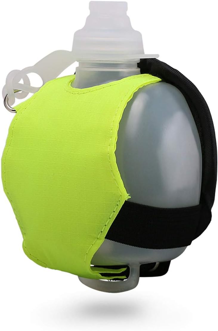 SOYAR Adjustable wrist Running Water Bottle,Fits Marathons,Cycling, Walking, Running, Sports, Leisure and All Outdoor Activities (Fluorescent Green)