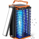 Insektenvernichter Elektrisch mit 4200V Hochspannungsgitter & LED Leselampe - 3-in-1 Fliegenfalle, Mückenstecker und Insektenfänger für Innenbereich, Wasserdicht, Leise, Sicher
