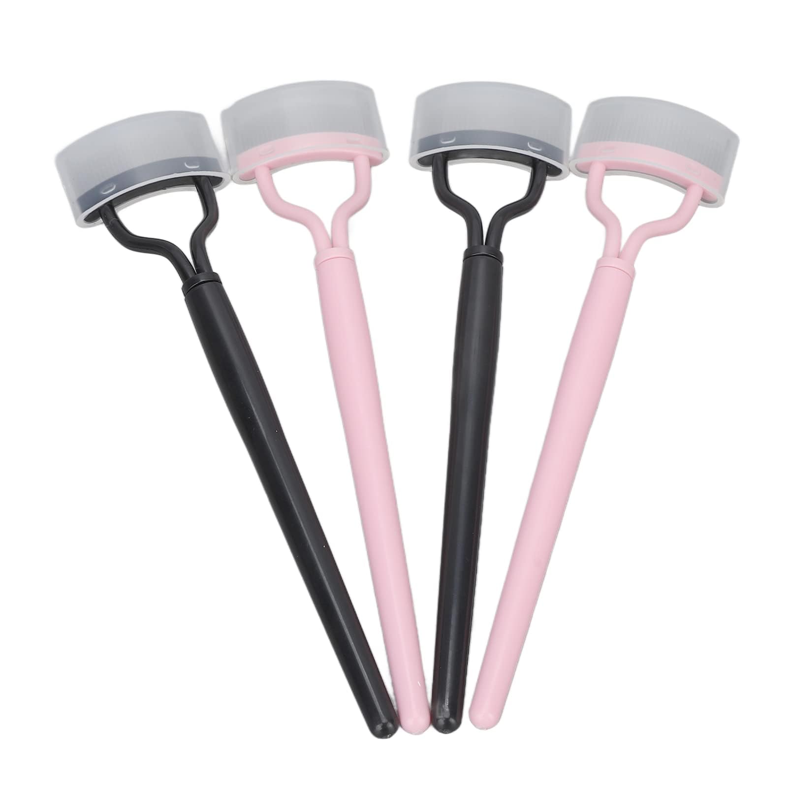 4pcs Eyelash Separator, Stainless Steel Teeth Cosmetic Brush Portable Mascara Lash Definer with Comb Cover