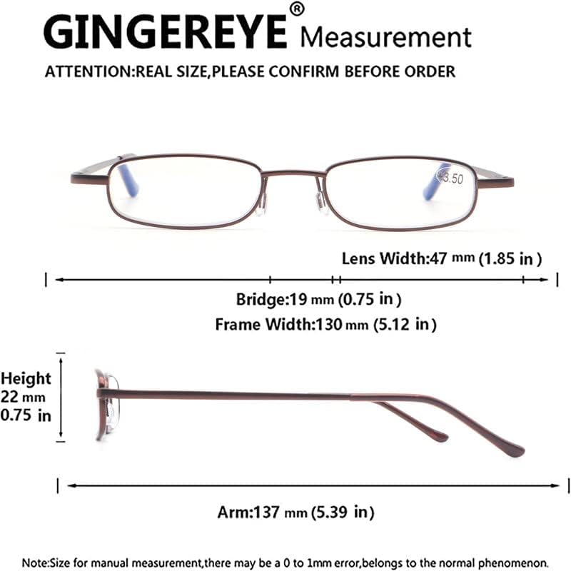 Miniatura 5 de Paquete de 2 lentes de lectura con bolígrafo delgado, tubo pequeño, lectores elegantes, para mujeres y hombres, con bisagras de resorte con estuche