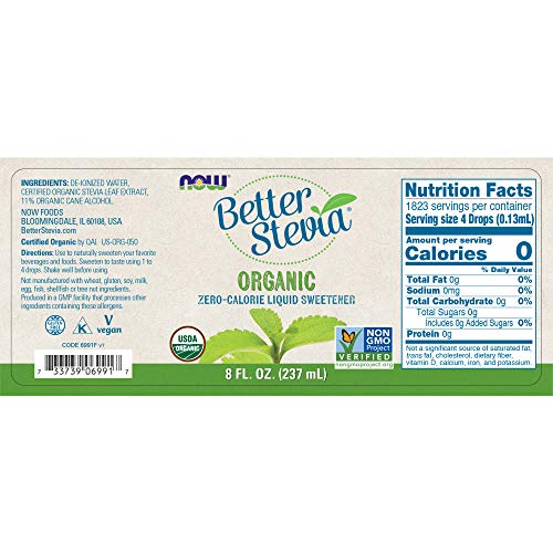Now Foods Organic Better Stevia, 8 Ounce, 2-Pack #TOP1