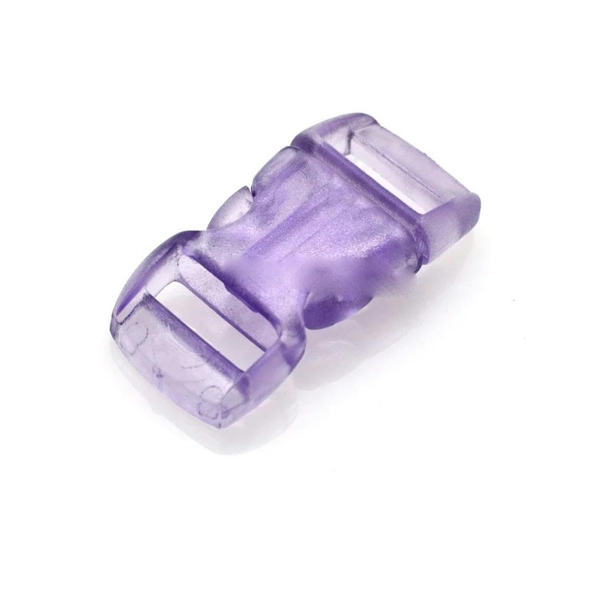 3/8"(10 mm) Jelly Clear Bunte gebogene Mini-Schnallen mit seitlicher Entriegelung für Paracord-Armbänder/Katzenhalsbänder - 1000 Stück - Hellblau
