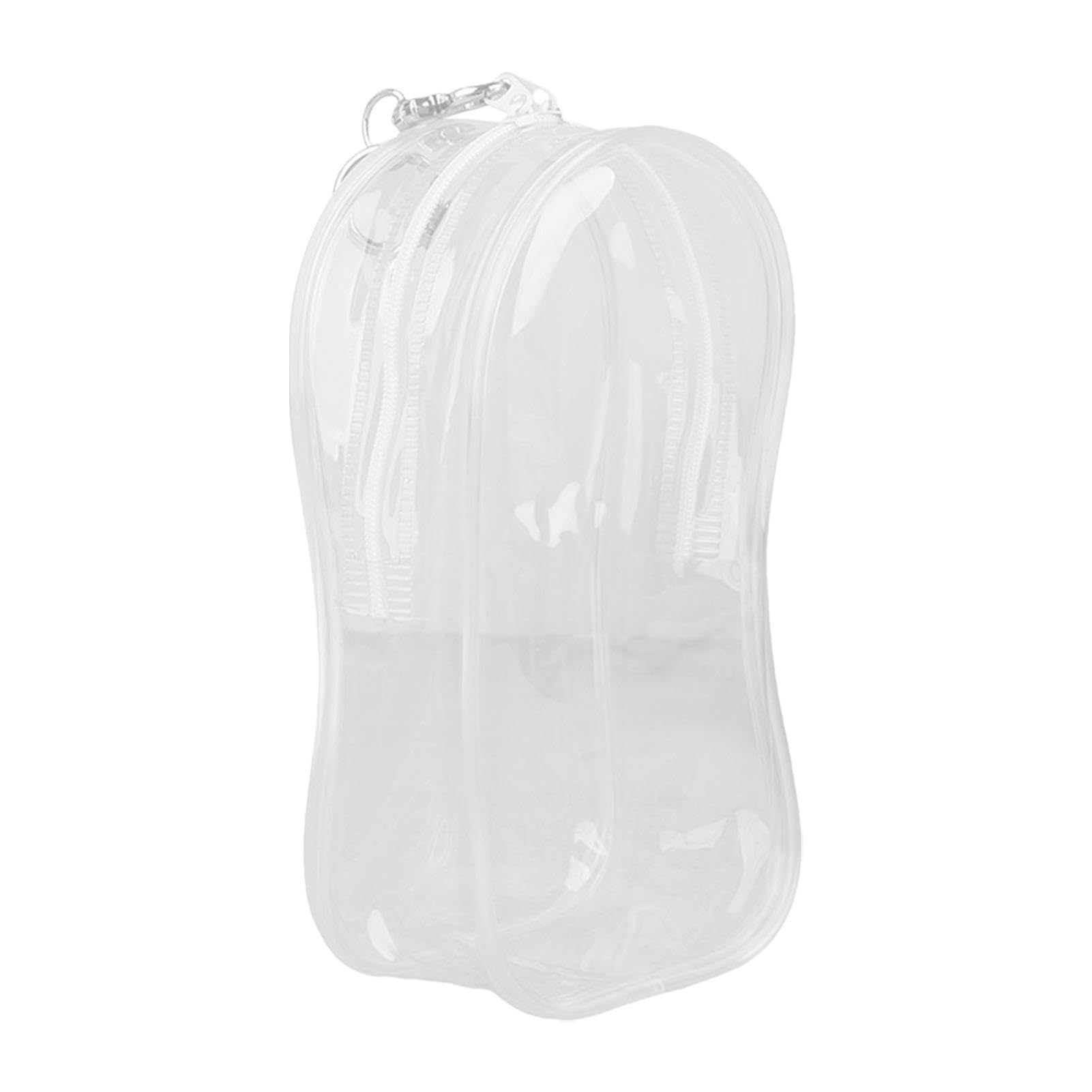 Sourcing Map 2 Sacchetti Espositori Trasparenti In PVC Con Portachiavi Per Figure E Mini Bambole (Ovale Rosa, 100 X 60 Mm) - 5