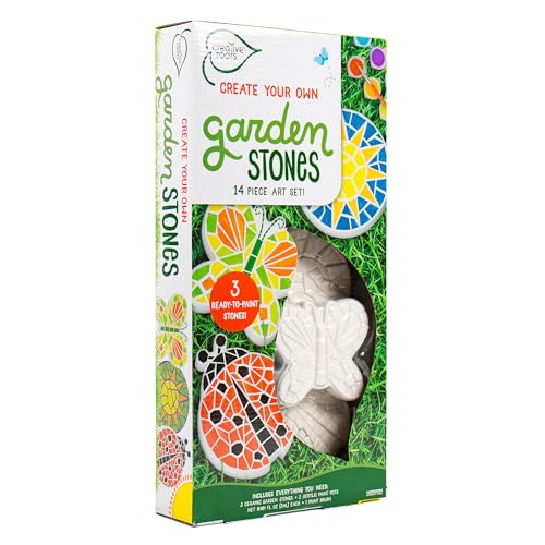 Image of Creative Roots Paint Your Own Butterfly, Ladybug & Sun Stepping Stone by Horizon Group USA, 1 box of 3 count