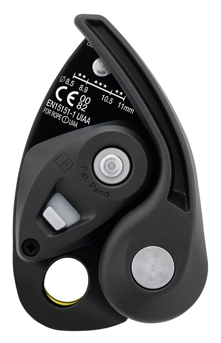PETZL GRIGRI + Dispositivo di assicurazione con Blocco camma assistito e Impugnatura antipanico, Adatto per Studenti e Uso intensivo