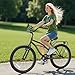 Brightpeak Cruiser Bike for Adults, 26 Inch Options - Ergonomic Upright Design, V Brakes, with Rear Rack for Casual Rides(Black)