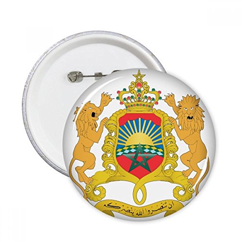 Broches rondes Maroc Afrique en badge bouton pour décoration de vêtements de taille L