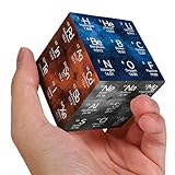 Periodic Table 3x3 Speed Cube, UV Printing Element Cube Magic Cube Educational Puzzles Toys for Kids,Beginners and Adults (Stickerless) Black