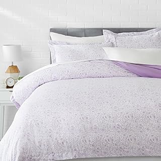 Amazon Basics Light-Weight Microfiber Duvet Cover Set with Snap Buttons - King, Spa Blue