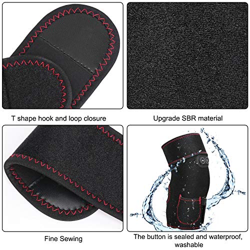 Heated Knee Brace Wrap, 3 Adjustable Heat And Vibration Knee Massager For Arthritis Knee Pain Relief Massaging Knee Pad With Ac Adapter (No Battery) #TOP4