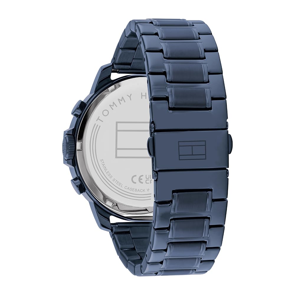 Tommy Hilfiger Zegarki męskie Analogowe kwarcowe 32022052, Niebieski, taille unique, Bransoletka