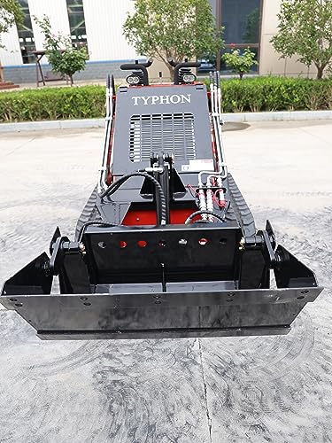 TYPHON STOMP Mini Skid Steer Loader – 1800lbs Skid Steer with Four in One Bucket Attachment– Compact Skid-steer Machine For Garden, Farms, Parks, Roads