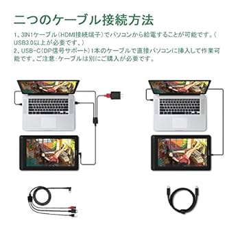 Amazon.co.jp: HUION 液タブ Kamvas 13 初めての液晶ペン
