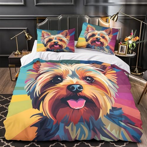 Parure de lit chien 3D hypoallergique et résistante pour préserver le sommeil des ados - 2