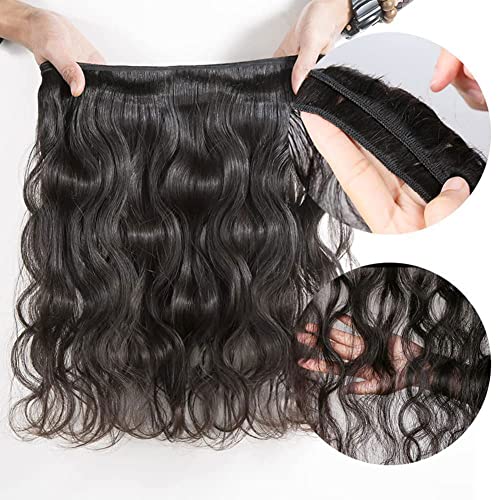 Body Wave Bundles Human Hair Bundles 10A Grade 100% Unprocessed Brazilian Virgin Hair Bundles Body Weave Wavy Bundles Human Hair (10 12 14) - Image 4