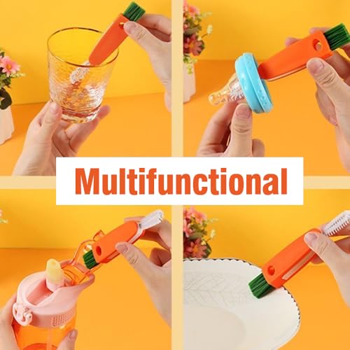 Image of Hard Bristle Crevice Cleaning Brush,3 in 1 Cup Lid Cleaning Brush,Keyboard Brush,Crevice Cleaning Brushes for Household use,Window Track Cleaning Tools,Use Bathroom,Kitchen, Sink, Sliding Door