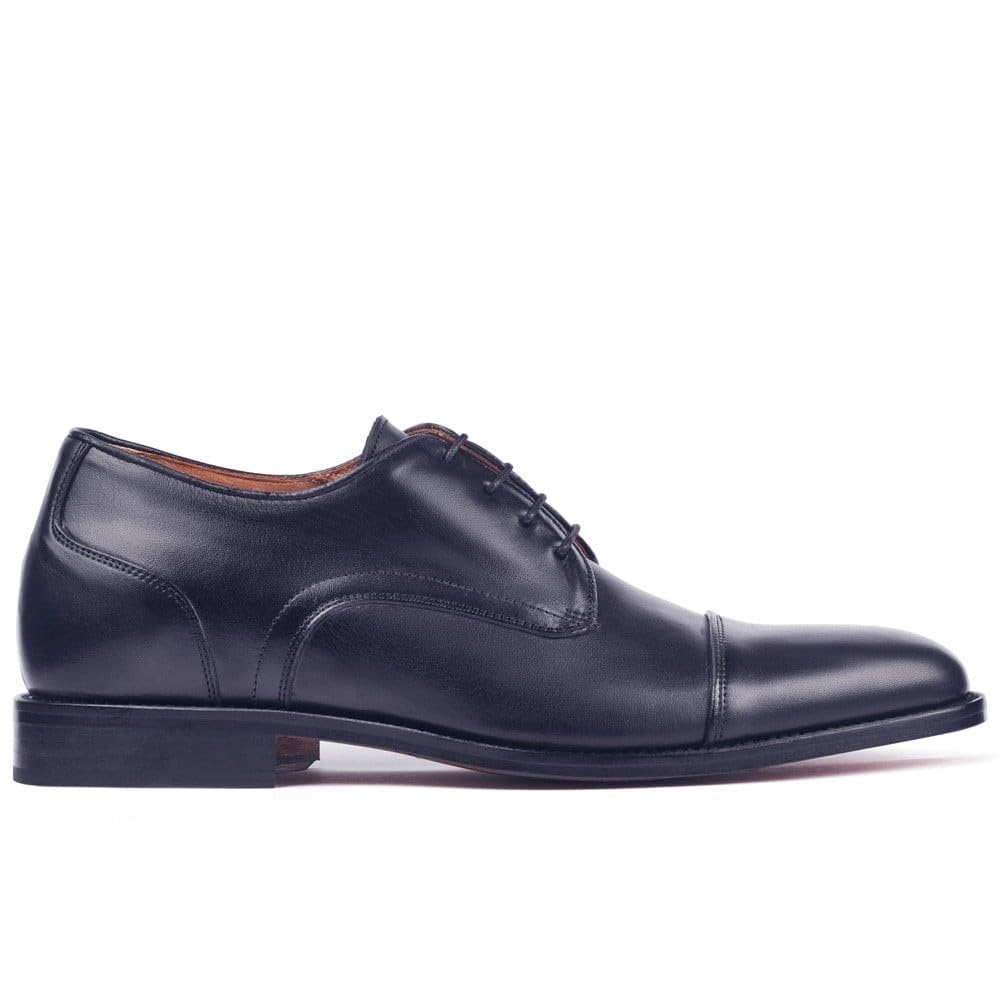 MASALTOS Zapatos de Hombre con Alzas Que Aumentan Altura hasta 7 cm. Fabricados en Piel. Modelo Birmingham Azul