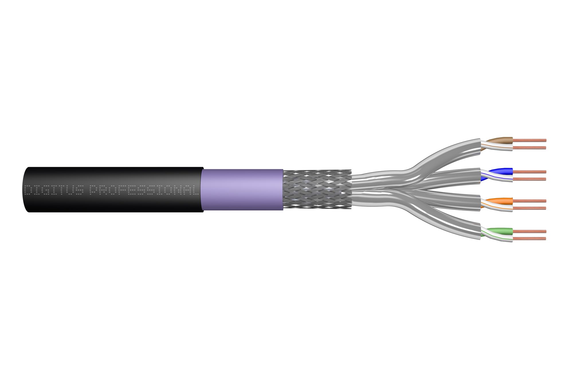 DIGITUS 500 m Cat 7 Outdoor Netzwerkkabel - S-FTP (PiMF) Simplex - BauPVO Eca - LSZH Halogenfrei - 1200 MHz Kupfer AWG 23/1 - PoE+ Kompatibel - Erdkabel LAN-Kabel Verlegekabel - Schwarz