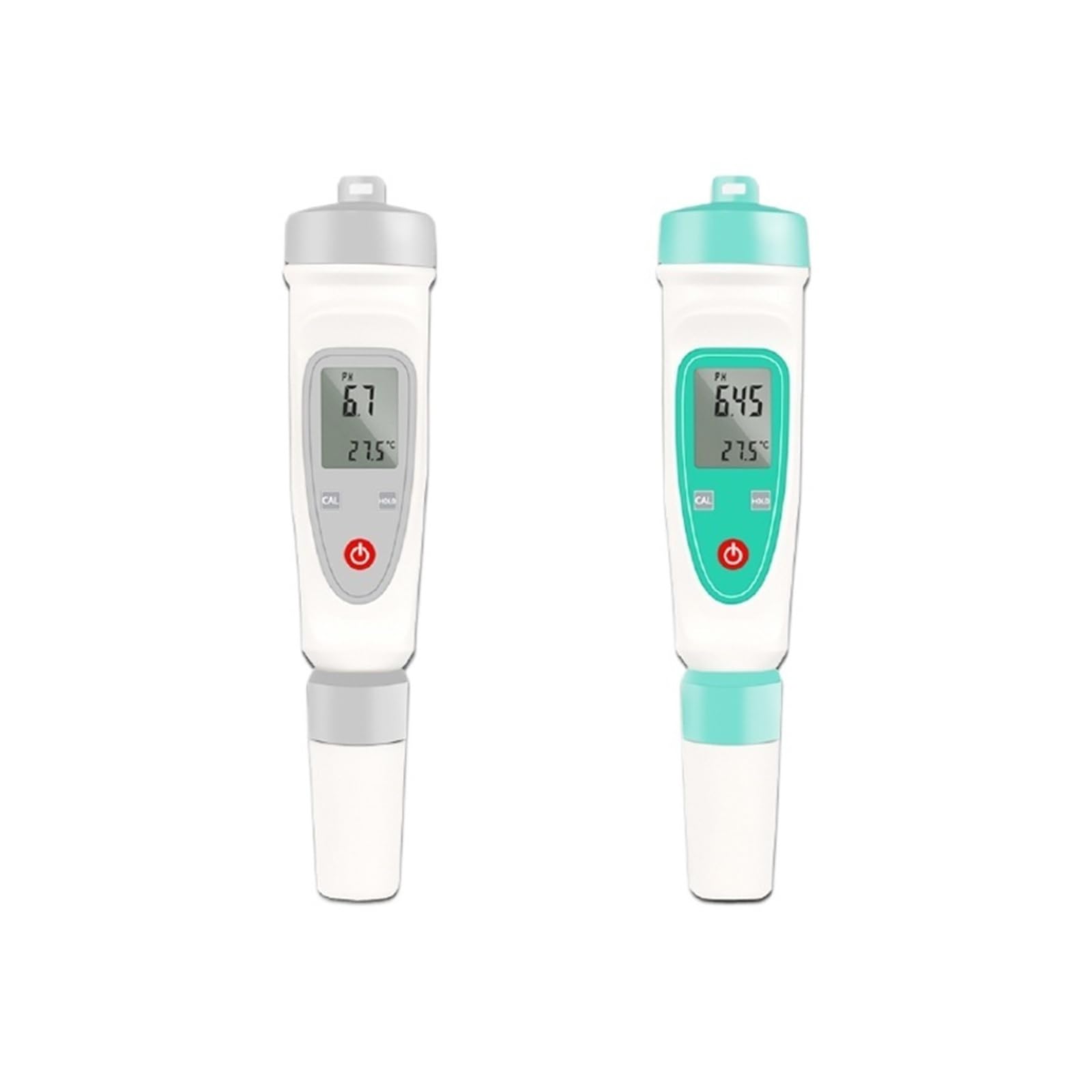 Tester pH, Przenośny cyfrowy miernik pH 0,01 o wysokiej dokładności, ręczny tester do badania jakości wody w akwarium do hydroponiki, basenu(Grey)