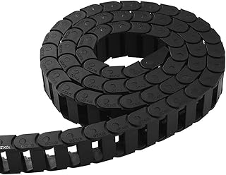 1M Open Cable Drag Cable Drag Chain Wire Carrier with End Connectors Compatible with CNC Router Machine Tools (10x15 L550mm)