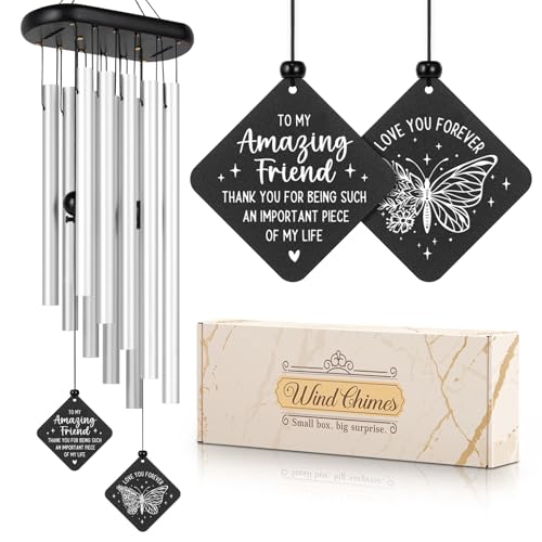 Leebbsin Gifts for Friend 26 Wind Chimes Best Friend Birthday Gift