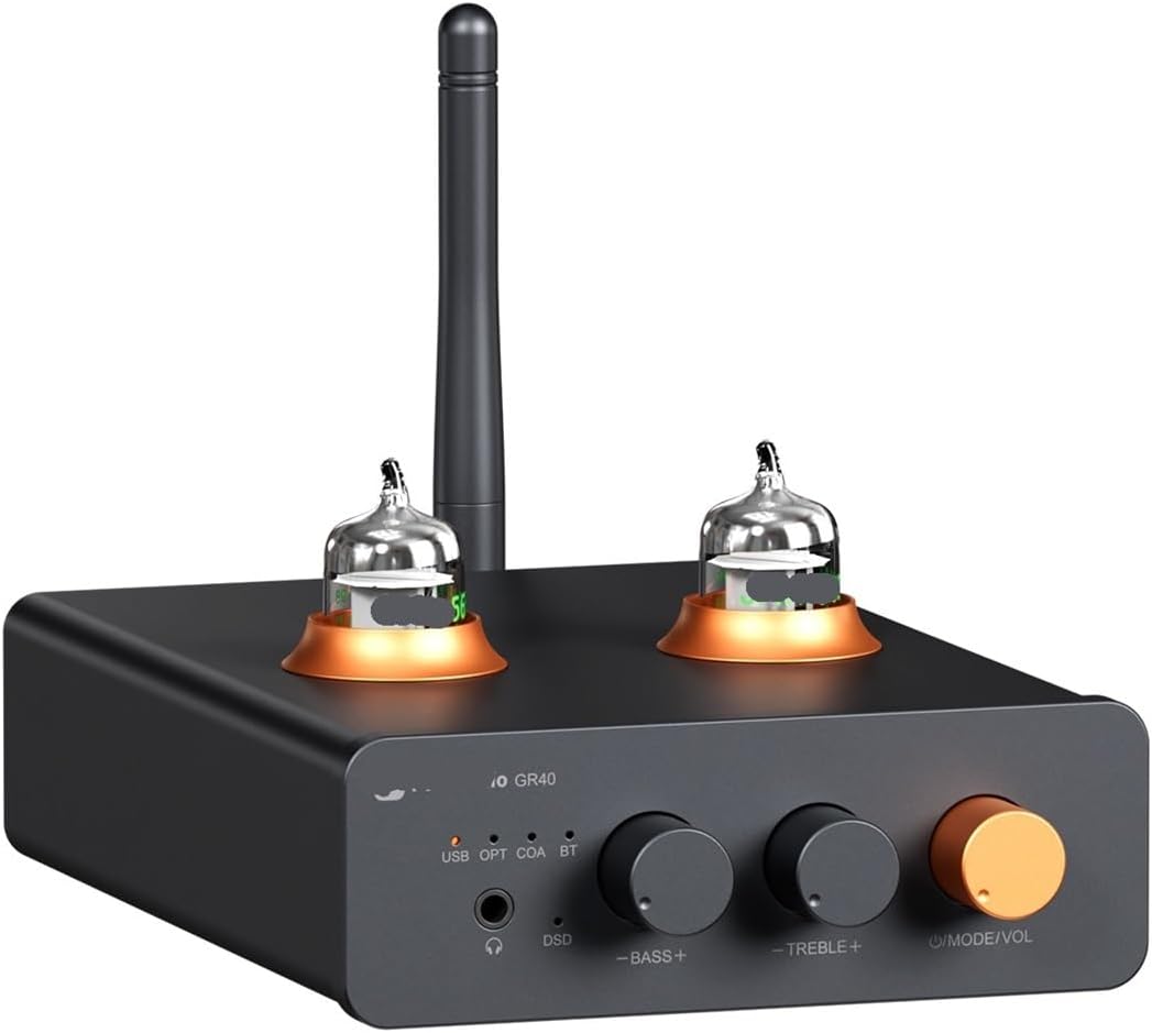 GR40 U DAC Headphone Amplifier Tube Preamplifier and Headphone Amplifier with 5654W Tubes, Compact, with V3, ZA3