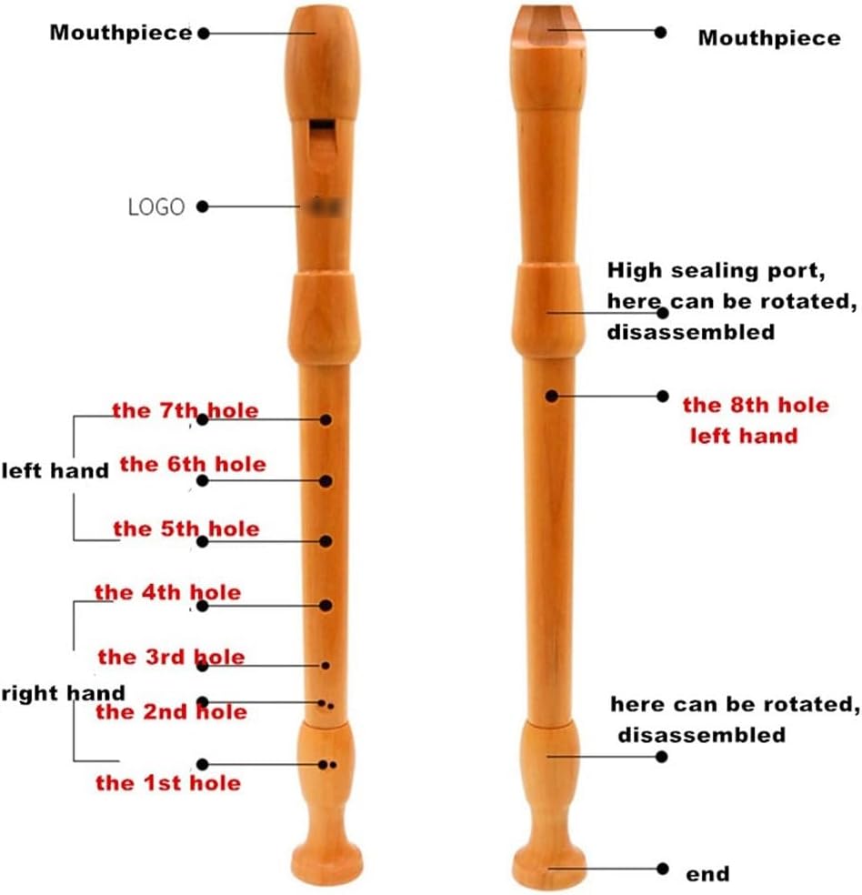 8 Holes Alto Recorder Musical Instruments Maple Wood Flute German Style Baroque Style Alto Clarinet(German)