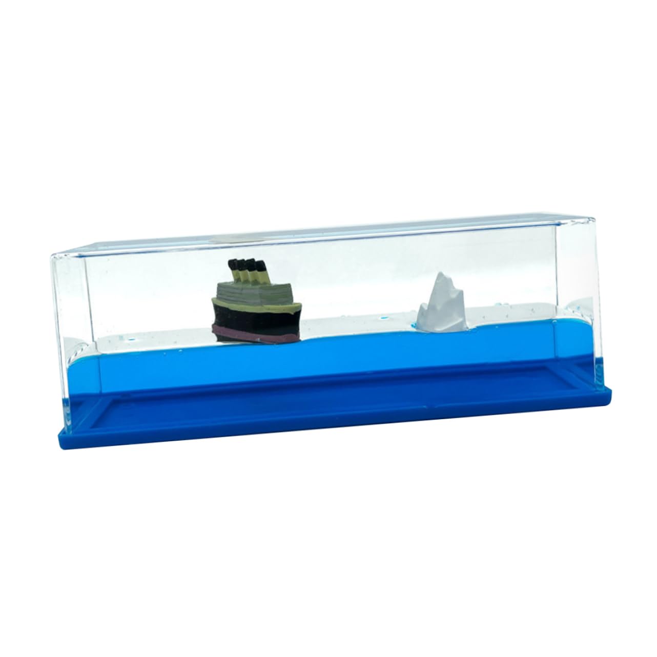 MAGICLULU Cruise Ship Model Ornament Elegant Desktop Decoration for Birthdays and Parties Unique Fluid Drift Bottle Design Home Decor for Women