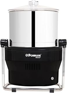 Ponmani Power Plus - 3Ltr Tilting Wet Grinder (Black, 225W Copper Motor, Fast Grinding) Price In India