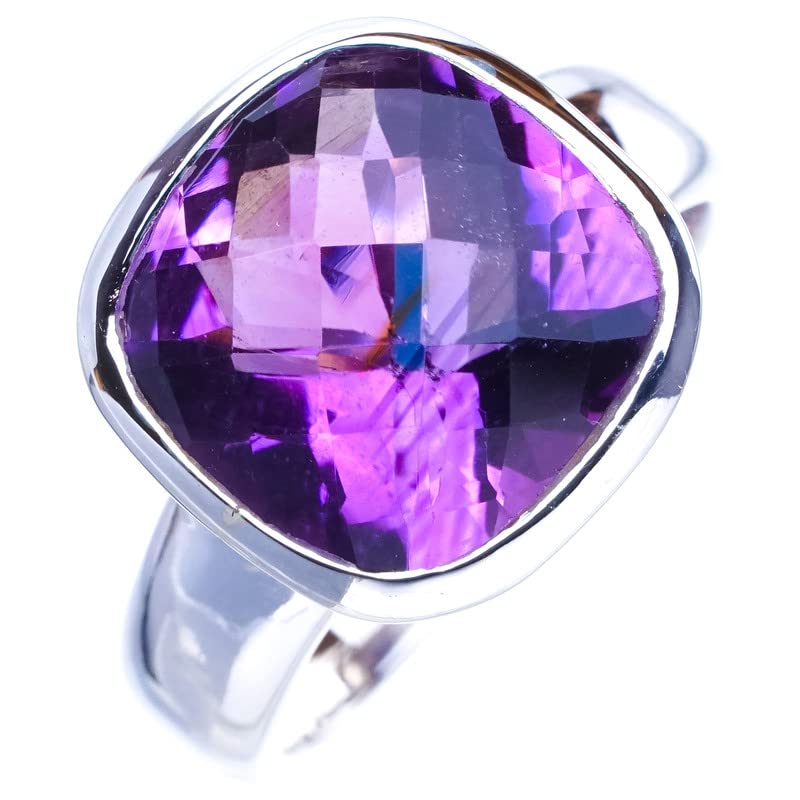 Améthyste naturelle bague argent fait main un cadeau inoubliable