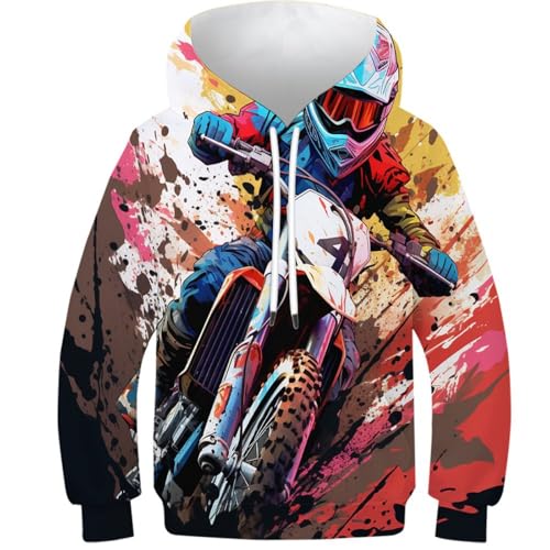 Sweat Vélo Hors Route imprimé 3D pour ado et vêtements hiver famille
