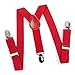 ELENKER Baby Boys Adjustable Elastic Solid Color 1 inch Suspenders (Size 30", Red)