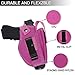LGTFY Universal Concealed Carry Gun Holsters Right Left Hand with Mag Pouch for Men Women, IWB/OWB 380 9mm Holsters for Pistols, Fits S&W M&P Shield Glock, Similar Handguns (Pink)