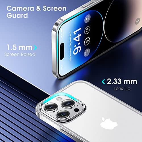 Alphex For Iphone 14 Pro Max Case, Official Color Match, Never Peeling Off, Anti Deformed, Beauty Beyond Bare Iphone, Never Yellow, 8Ft Military Grade, Thin Women Phone Cover 6.7 Inch, Silver #TOP4