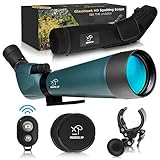Spotting Scope with Tripod 20-60x80mm + Digital Night Vision Monocular - BAK 4 Prism Spotting Scopes...