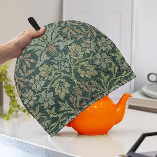 Image of Morris Style Print Tea Pot Cover Teapots Cosy Insulated Tea Cozies Home Kitchen Decoration Teapot Dust Cover Warming Tea Kettle Quilt Creative Gifts for Party