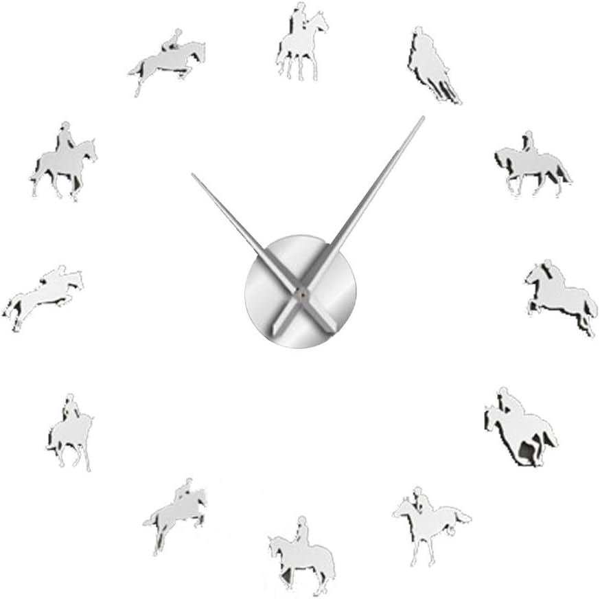 Kudden Modern Large 3D Acrylic Mirror Clock Stickers DIY
