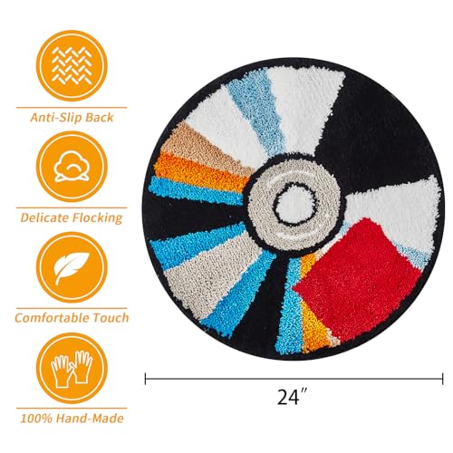 Tapete CD Rug 24 pulgadas redondo antideslizante miniatura 3