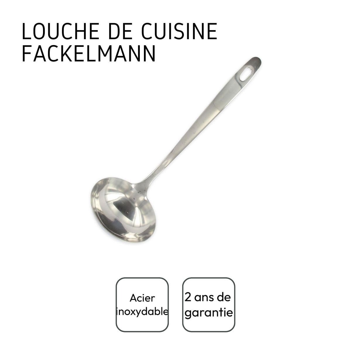 Stal szlachetna łyżka Fackelmann, srebrny, średnica 6 cm