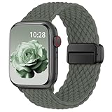 【Confortable à Porter】bracelet apple watch se 40mm Fabriqué en nylon tressé haute qualité, ce bracelet est incroyablement doux, léger et respirant. Extensible, il est incroyablement confortable à porter, prévenant l'accumulation de transpiration et offrant un confort optimal même en cas de port prolongé. Sa matière hypoallergénique et anti-transpiration le rend idéal pour les peaux sensibles et les activités intenses.
