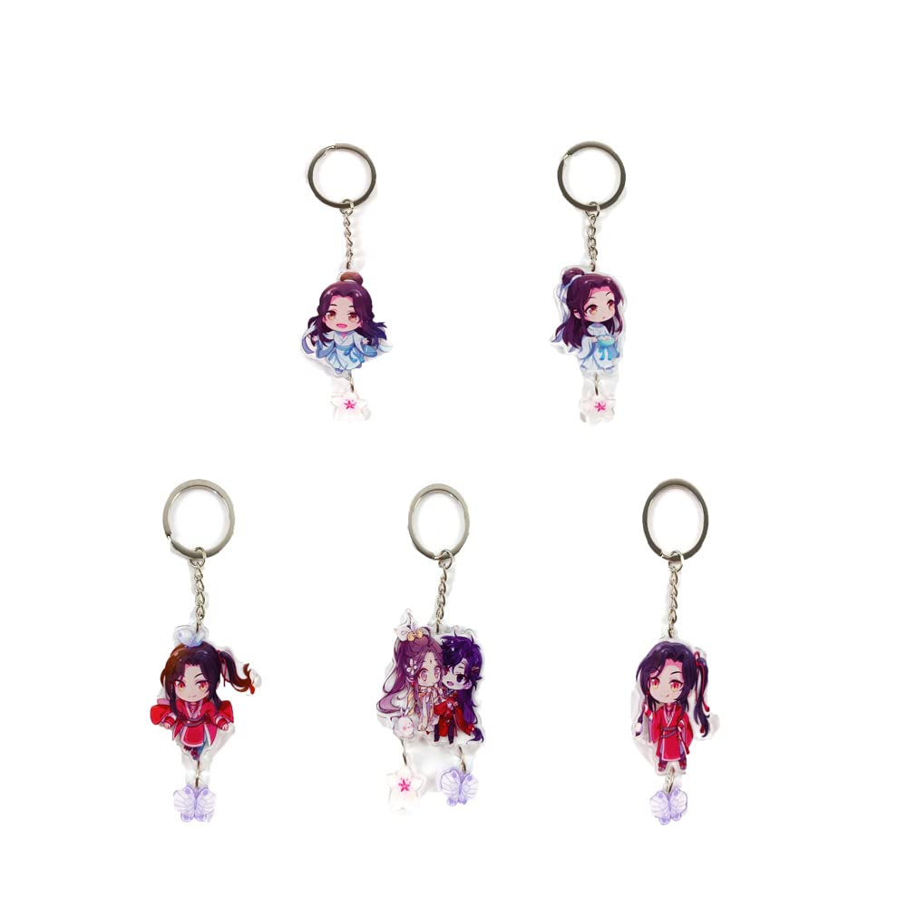 MNDEAN Anime Keychain,Tian Guan Ci Fu Keychain Heaven Officials Blessing Key Chain Women Pendant Key Ring