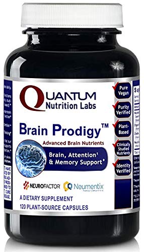 Quantum NutritionLabs Brain Prodigy - Brain Supplements for Memory and Focus, Focus Supplement, Vitamin for Concentration and Memory Support for Adults, for Men and Women - 120 Vegetarian Capsules