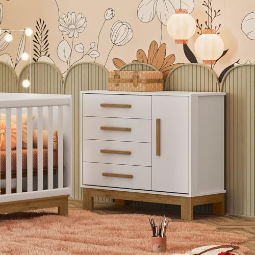 Cômoda Sapateira Infantil Qencanto Slim 4355 Qmovi Branco Acetina...