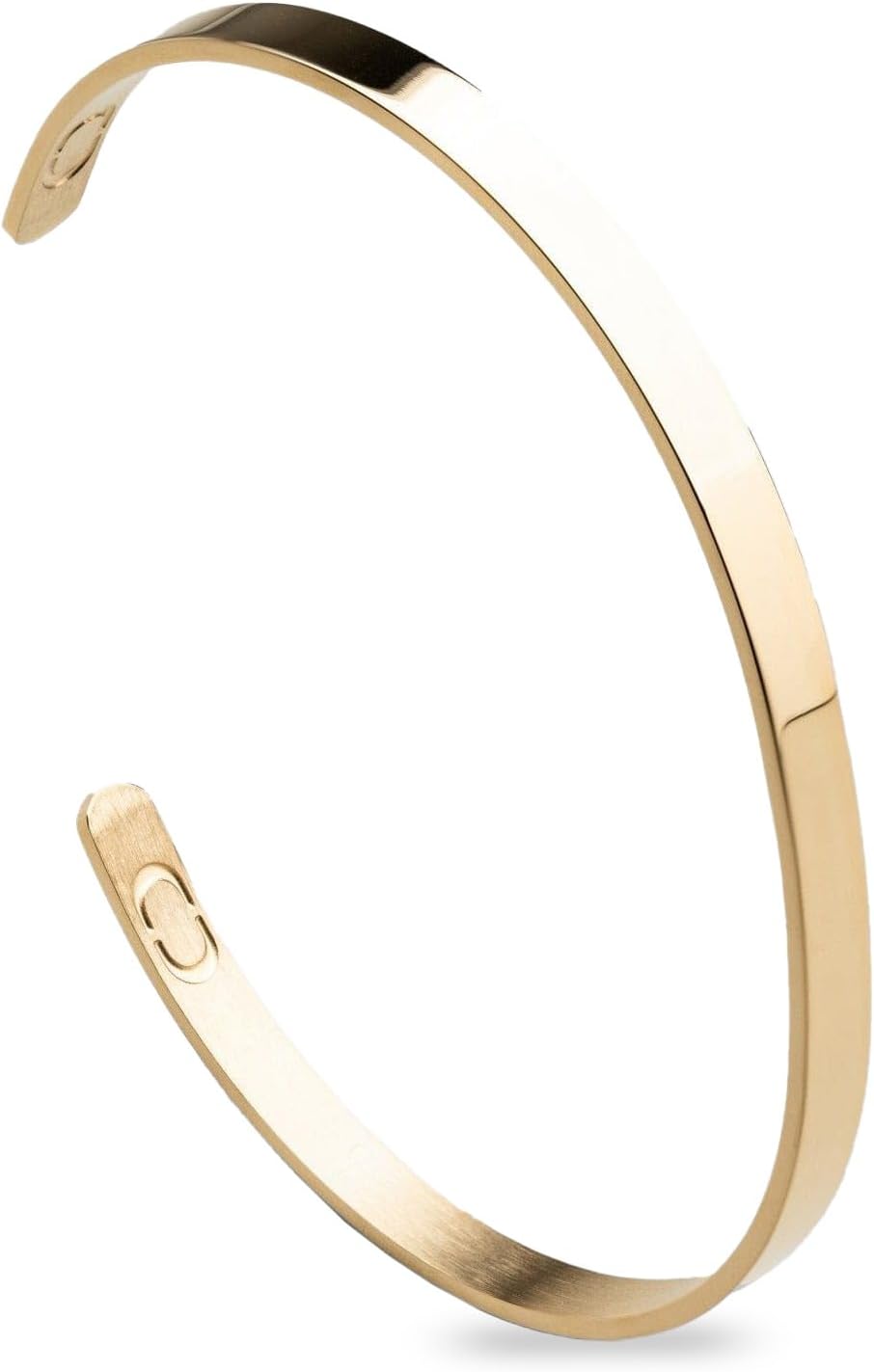 Bangle Cuff Bracelet - Durable 18K Gold & 316L Stainless Steel - Waterproof, Heat & Sweat Resistant - Gifts for Men - Men's Jewelry - Size 5mm