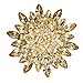 Rhinestone Large Flower Brooches Pins for Women Fashion Sparkly Crystal Sunflower Statement Brooch Unique Wedding Party Suit Dress Jewelry Accessories (Yellow)