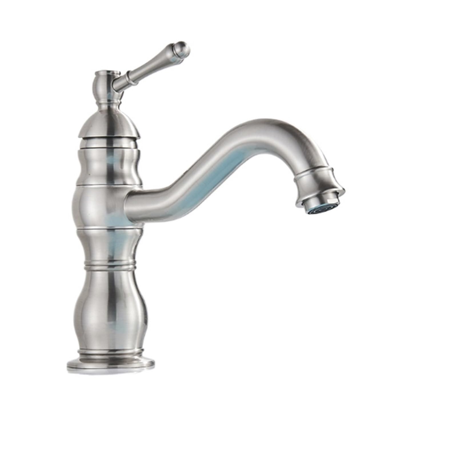 Robinet de lavabo mitigeur laiton antique pour évier de salle de bain