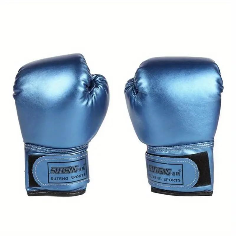 Boxing Gloves for Striking Practice Karate Martial Arts Training Gloves Boxing Supplies Children Unisex Kickboxing Training Fitness Lightweight Sparring Punch Home Workouts Home Gift 子供用 blue