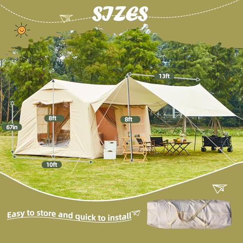 Carpa inflable familiar EROMMY para camping, 8-10 personas, con dos habitaciones miniatura 7