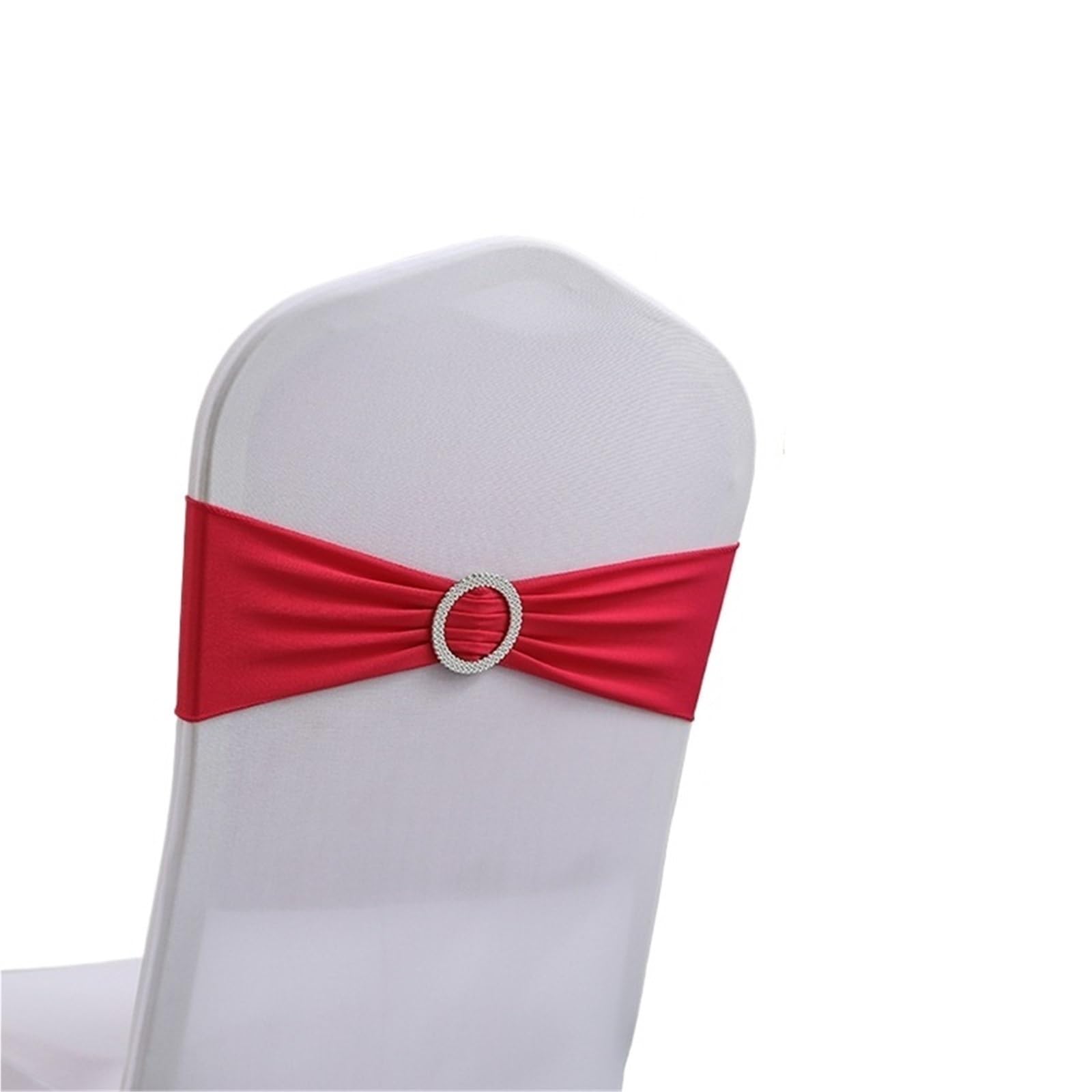 YGSGJSP Chair Sashes 100/50/10pcs Elastic Chair Knot Wedding Decoration Buckle Sashes Back Cover Mariage Hotel Home Seat Elegant Ribbon Decors for Wedding(Rose,50pcs)